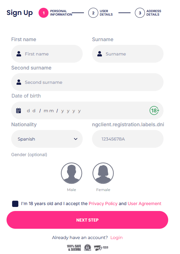 REGISTRO Gratogana casino